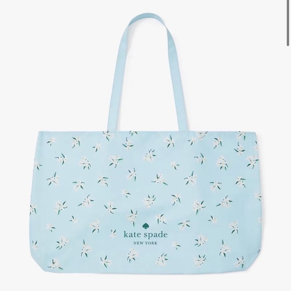 Kate Spade Blue Jasmine Flower Tote Bag New With Tags - Picture 2 of 3